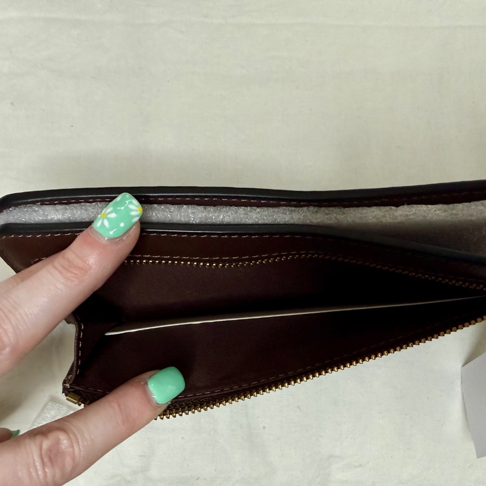 COACH Large Kisslock Frame Bag, Wallet, Bag Chain NEW W/TAGS Dark Brown CBR51 - Picture 8 of 15